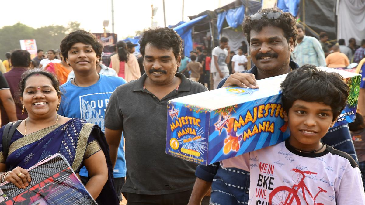 Sale of firecrackers picks up ahead of Deepavali in Visakhapatnam The